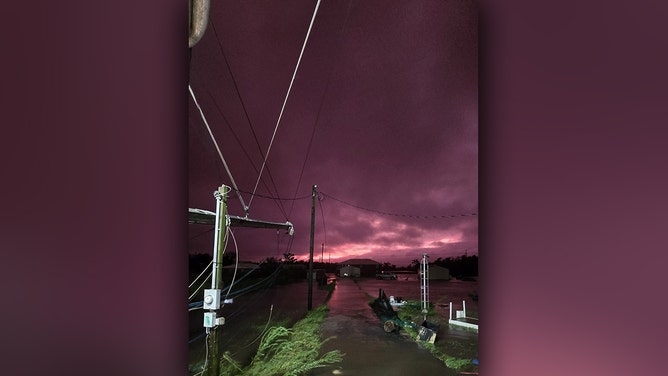 Photo from Dulac, Louisiana, shows clear skies after Hurricane Francine passed through the coastal town.