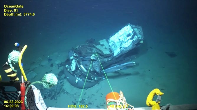 The Coast Guard Marine Board of Investigation (MBI) has released more remotely operated vehicle footage of debris from the Titan submersible on the seafloor before technical testimony for the Titan MBI hearing in North Charleston, South Carolina.