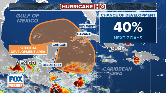 A look at an area to watch in the Caribbean.