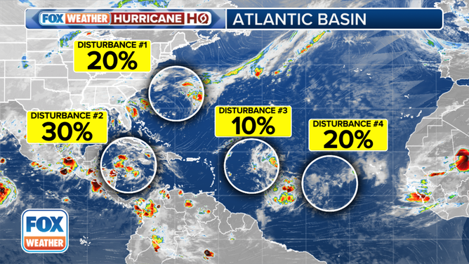 All four Atlantic areas to watch for development.