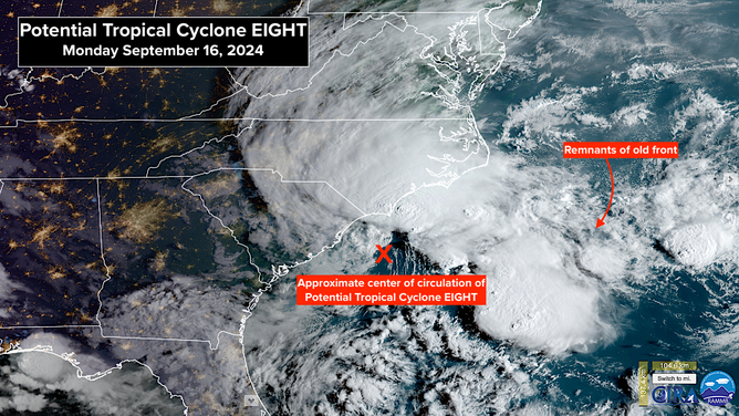 The features of Potential Tropical Cyclone 8.