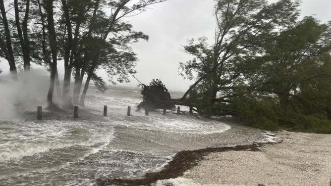 Storm surge from Hurricane Helene in Bradenton, Florida