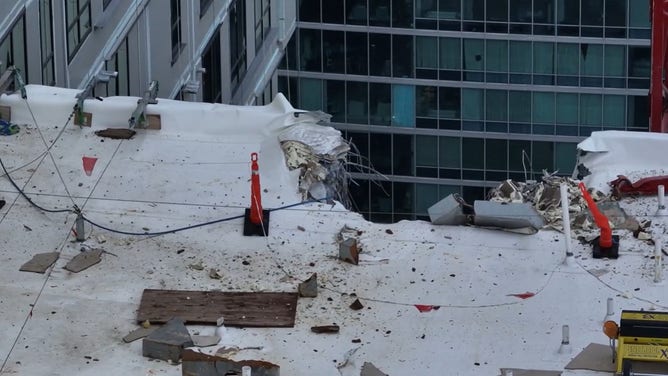 A crane partially collapsed in Midtown Atlanta in May 2023. More than 1,000 people were temporarily displaced.