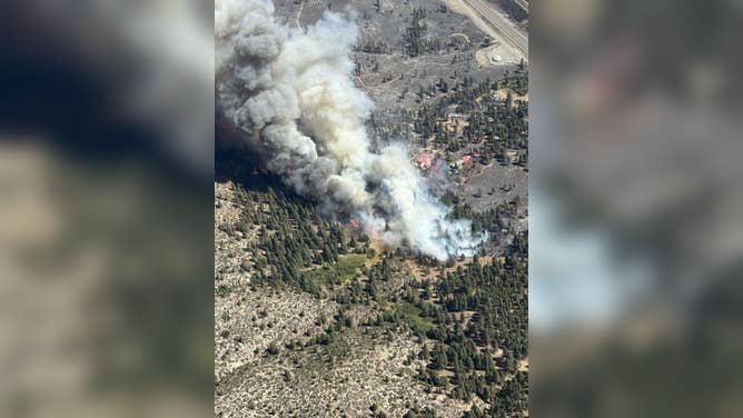 The Davis Fire burning in Washoe County, NV.