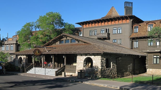 An image of El Tovar, the oldest hotel still operating within Grand Canyon National Park. It was built in 1905.