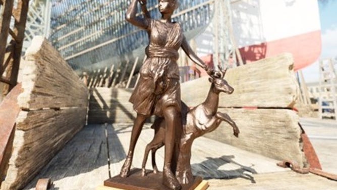 Virtual recreation of Diana statue.