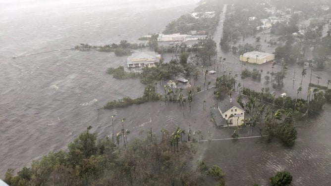 Fort Myers resident shows flooding after Hurricane Ian.