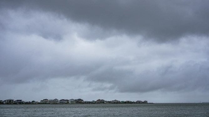 Storm rolls through the coast ahead of Hurricane Francine on Tuesday, Sept. 10, 2024 in Galveston.