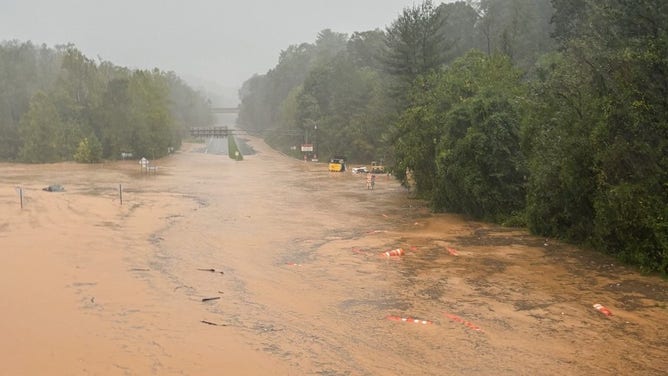 I-40, looking down at U.S. 74 in North Carolina.