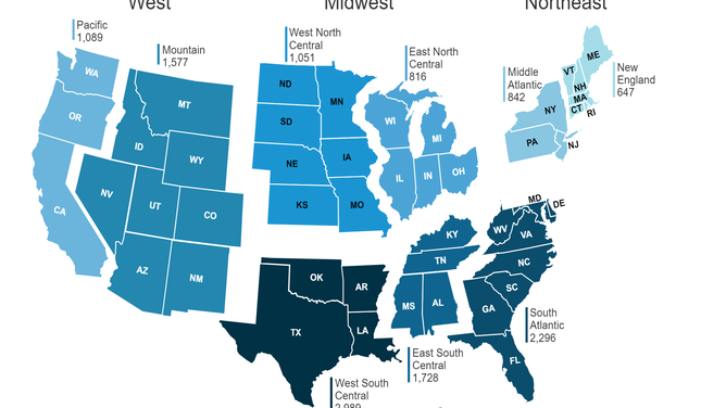 Cooling Degree Day map