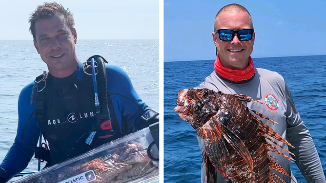 Lionfish King Baye Beaford, left, and Commercial Champion Matt Myers helped make it a record-breaking year for the 2024 FWC Lionfish Challenge.