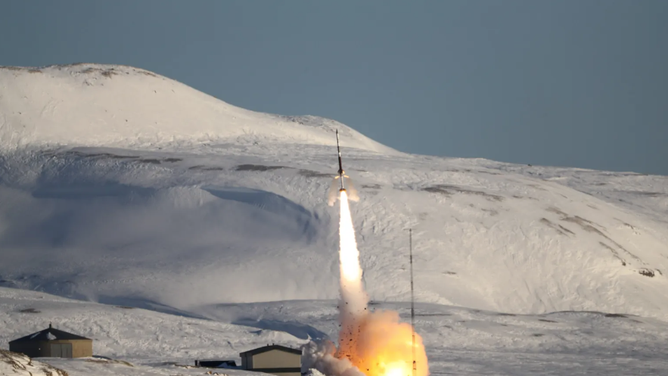 Endurance launches from Ny-Ålesund, Svalbard.
