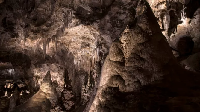 Cave formations along the Big Room Trail.