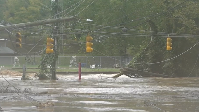 Floodwater in Asheville.