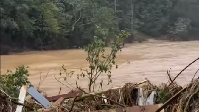 Hurricane Helene has brought days of rain to western North Carolina, which has caused complete devastation in areas like Chimney Rock. 