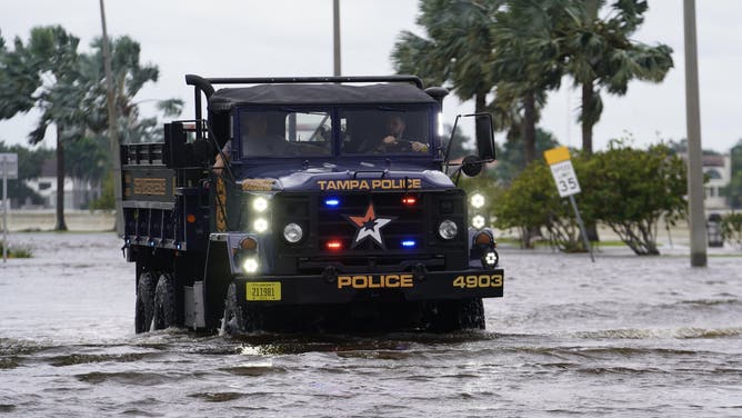Storm surge from Hurricane Helene in Tampa, Florida