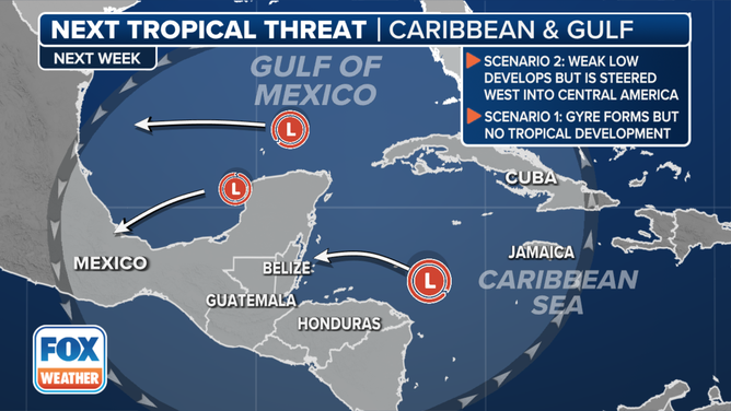 Threat 2 in the tropics of the Gulf of Mexico