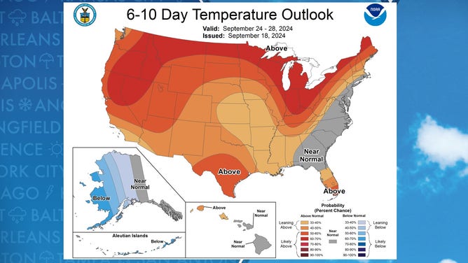 6-10 day temperature forecast