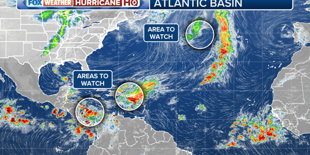 3 areas being tracked in Atlantic as hurricane season enters final month Friday