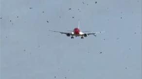 Watch: Airplane makes perilous landing in Dublin during Storm Ashley