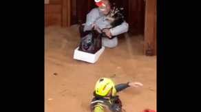 Watch: Woman, pets rescued from rushing floodwater in Spain