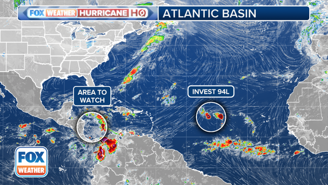 This graphic shows an overview of the tropical Atlantic Ocean.