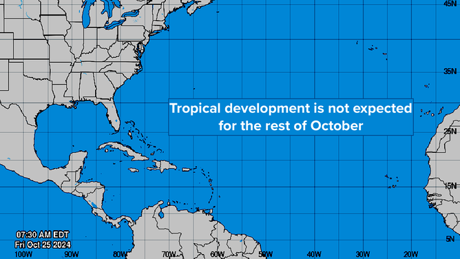 The tropical weather outlook for the Atlantic as of Oct. 25, 2024.