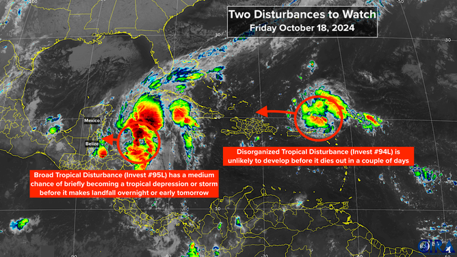 Forecasters are watching two disturbances in the Atlantic Ocean.