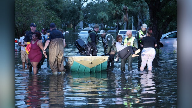 More than 500 people were rescued from a flooded apartment complex in Clearwater, Florida, on Thursday, October 10, after Hurricane Milton hit Florida.