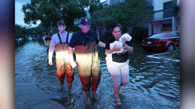 More than 500 people were rescued from a flooded apartment complex in Clearwater, Florida, on Thursday, October 10, after Hurricane Milton hit Florida.