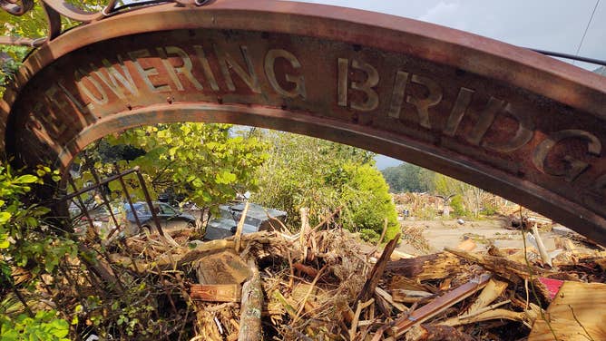 The Flowering Bridge arch after Helene.