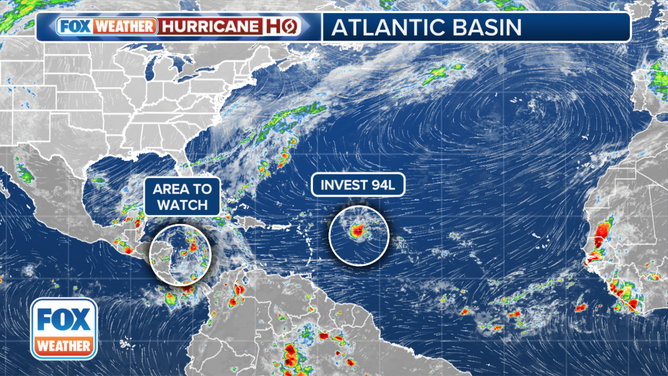 This graphic shows an overview of the tropical Atlantic.