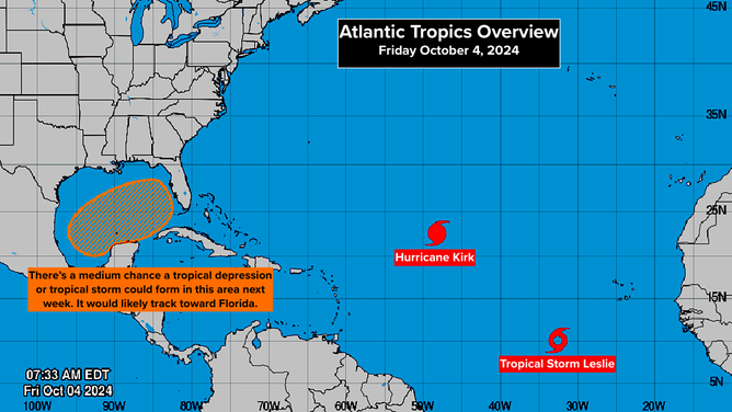 The outlook for the Atlantic as of Oct. 4, 2024.