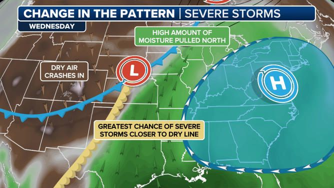 Severe storm in central USA.