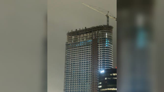 Crane damage in St. Petersburg