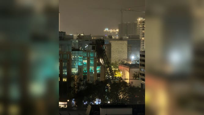 Crane damage in St. Petersburg