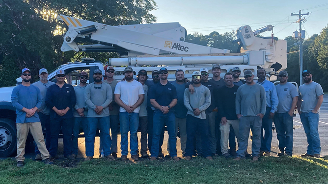 The Helene Storm Team of the Duke Lineman from Greensboro, North Carolina.