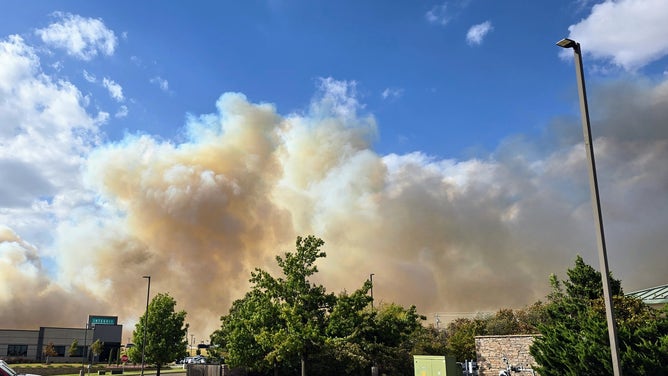 Smoke in the distance from Edmond, okay. The fire brigade advised residents to avoid certain areas because of the smoke.