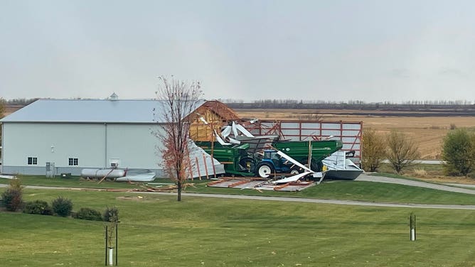 Severe thunderstorm damage in Holt County, Missouri from Oct. 30, 2024.