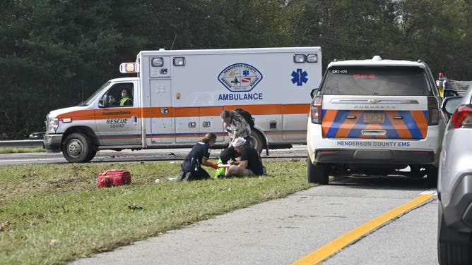 ASHEVILLE, USA - SEPTEMBER 30: Teams carry out search and rescue operations after the hurricane Helene hits the Asheville along with the western part of North-Carolina in Asheville, United States on September 30, 2024. The death toll in the aftermath of Hurricane Helene climbed to 130 Monday night as rescue crews in the southeast US frantically continued their search for survivors. (Photo by Peter Zay/Anadolu via Getty Images)