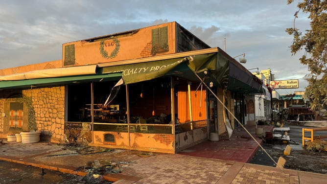 Storm damage in Treasure Island, Florida, after Milton.
