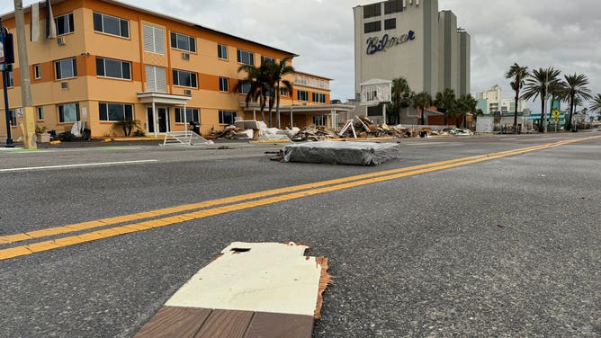 Storm damage in Treasure Island, Florida, after Milton.