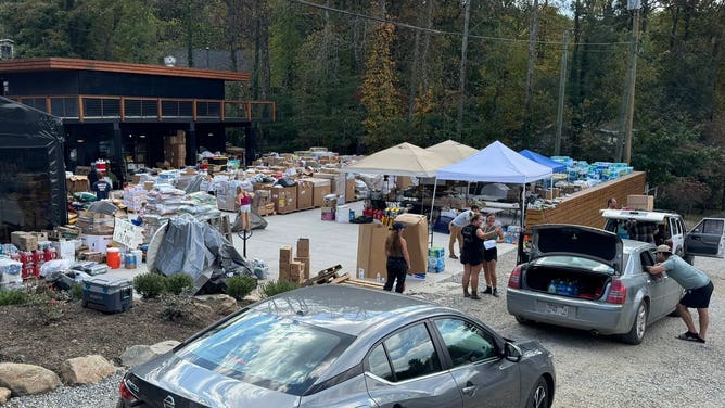 Donations at Excel College in Black Mountain, North Carolina.