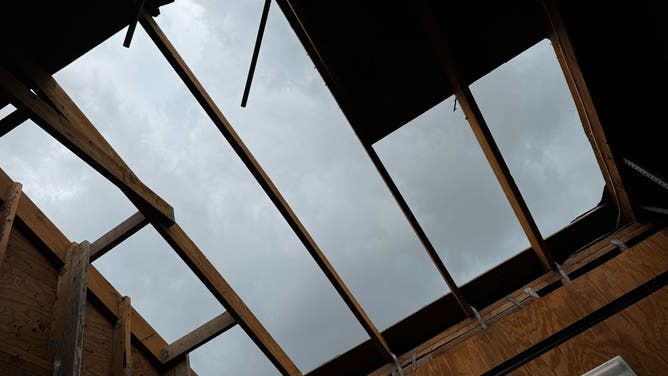 Damage from tornado in Wellington, Florida during Hurricane Milton