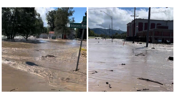 Flooded areas in Carter County.