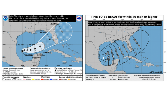 Tropical Depression Fourteen number.