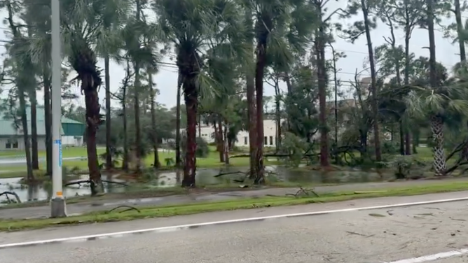 Potential tornado damage spotted in Fort Myers, Florida.