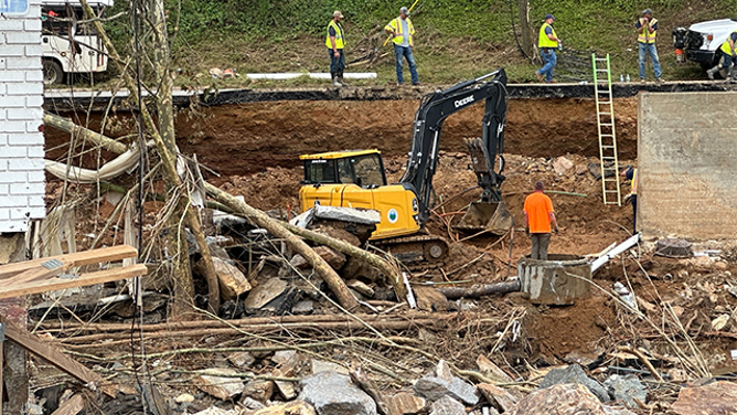 This photo captures some of the catastrophic destruction left behind in Swannanoa, North Carolina, after Hurricane Helene devastated the region. More than 130 people across six states, including in North Carolina, have been confirmed dead as of Tuesday, Oct. 1 2024.