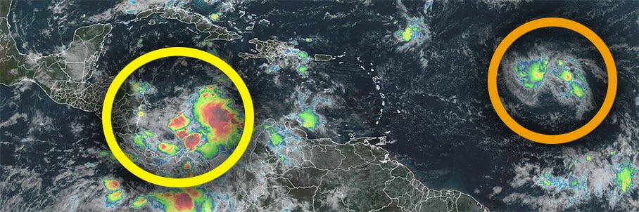 Hurricane Hunters set to fly into Invest 94L as forecasters also monitor Caribbean disturbance