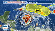 Area to watch in Atlantic monitored for development as Rafael forms in Caribbean